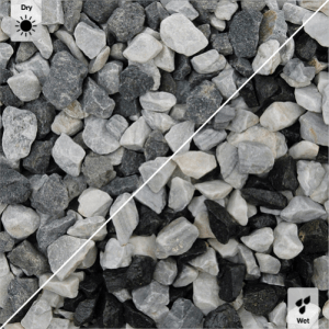 Chippings gravels pebbles: black ice chippings 20mm bulk bag