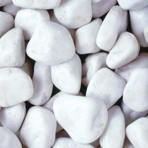 Chippings gravels pebbles: white pebbles 20 40mm 25kg bag