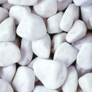 Chippings gravels pebbles: white pebbles 20 40mm 25kg bag