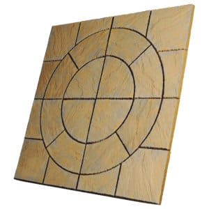 Circle paving packs: ashwell circle square honey brown 3.2mtr2 patio paving pack