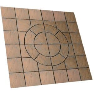 Circle paving packs: chalice circle square 7.29mtr2 paving pack honey brown