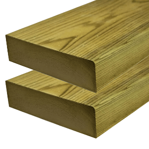 Decking components accessories kits: treated decking joists 2400 x 47 x 100mm