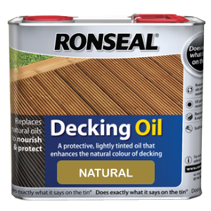 Decking components accessories kits: decking oil natural 2.5ltr
