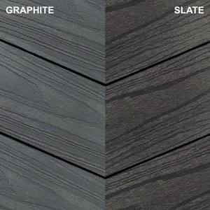 Composite decking: slate and graphite composite deck kit 3.6 x 3.6m