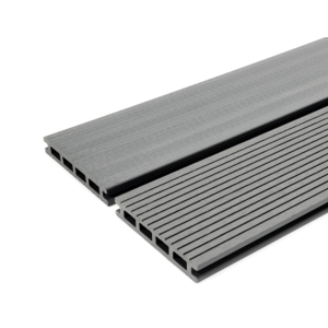 Composite decking: grey grooved & woodgrain deck 137 x 3600 x 23mm