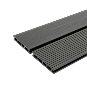 Composite decking: charcoal grooved & woodgrain deck 137 x 3600 x 23mm