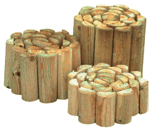 Edgings: log roll edging 150mm (6 inch)