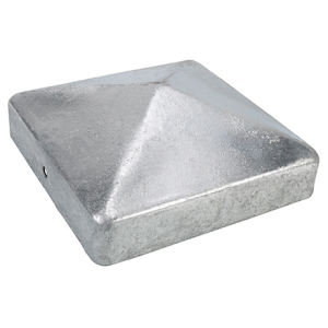 Fence posts accessories: galvanized fence post cap 100mm silver