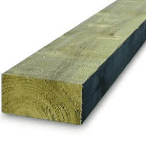 Garden sleepers: new jumbo railway sleepers green 125mm x 250mm x 2.4mtr