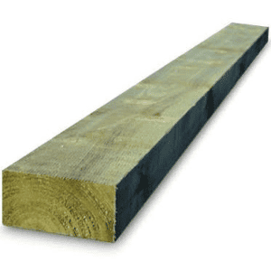 Garden sleepers: new railway sleepers green 100mm x 200mm x 2.4mtr