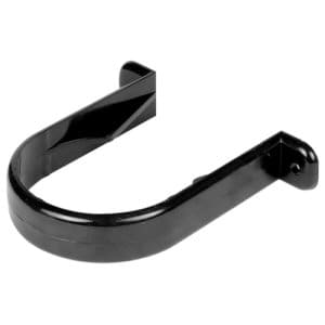 Downpipe fittings: downpipe brackets round black