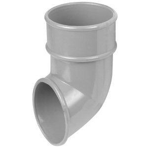 Downpipe fittings: downpipe shoe round grey