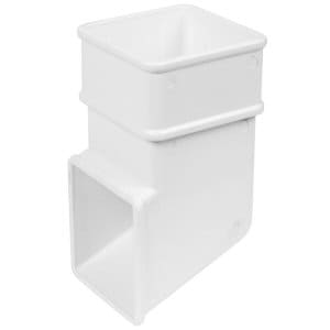 Downpipe fittings: downpipe shoe square white