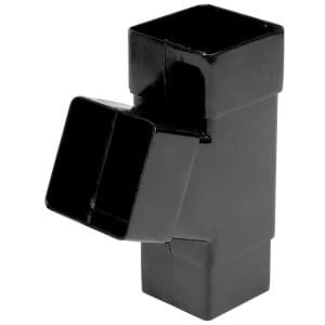 Downpipe fittings: downpipe 112 degree branch square black