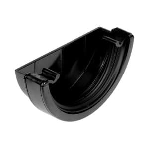 Guttering fittings: external endstop round black