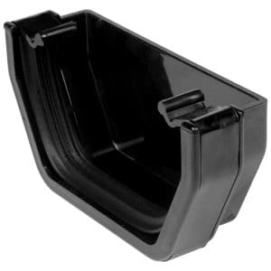 Guttering fittings: external endstop square black