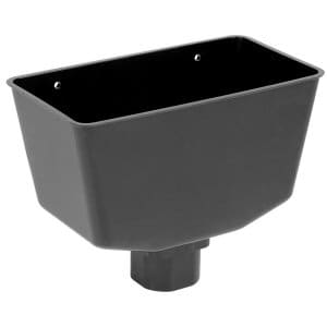 Downpipe fittings: hopper square black