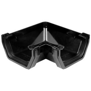 Guttering fittings: gutter angle square black