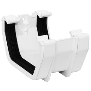 Guttering fittings: gutter union square white