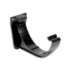 Guttering fittings: gutter brackets round black