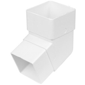 Downpipe fittings: downpipe 112 degree offset bend square white