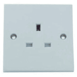 Electrical products: unswitched socket 1 gang