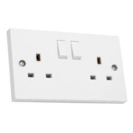 Electrical products: switched socket 2 gang