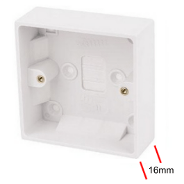 Electrical products: surface box 1 gang 16mm