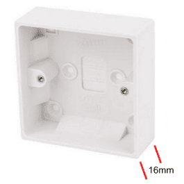 Electrical products: surface box 1 gang 16mm