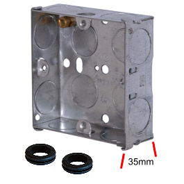 Electrical products: metal flush box 1 gang 35mm