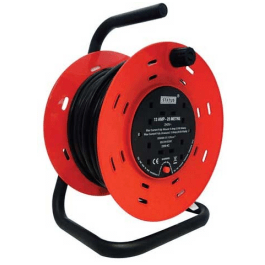Electrical products: extension reel 25mtr 4 gang