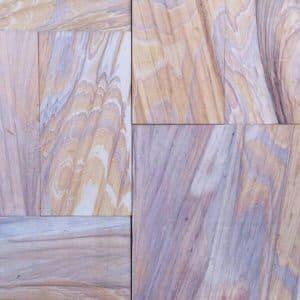 Natural stone paving: polished rainbow sawn 9.90mtr2 natural stone paving pack