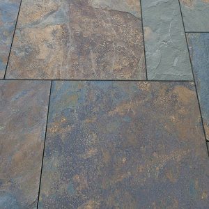 Natural stone paving: mongolian rusty sawn 8mtr2 natural stone paving pack
