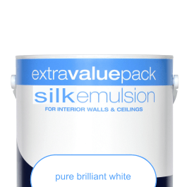Paint emulsion: white silk emulsion 5ltr
