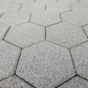 Granite finish patio kits: hexo grey granite finish 7.5m paving pack