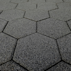 Granite finish patio kits: hexo black granite finish 7.5m paving pack