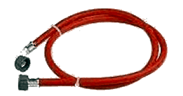 Plumbing fittings: washing machine hose red 1.5mtr