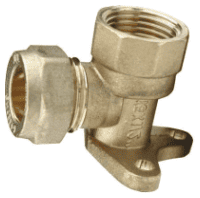 Plumbing fittings: bib tap wall plate 15mm