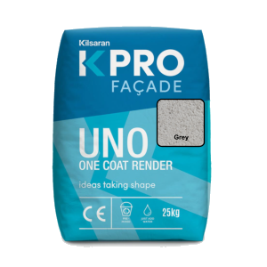 Rendering products: kpro one coat render grey 25kg