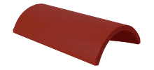 Roof slates tiles: ridge tile half round brown