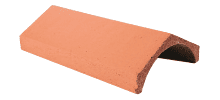 Roof slates tiles: ridge tile universal angle red