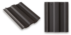 Roof slates tiles: square top roof tile grey
