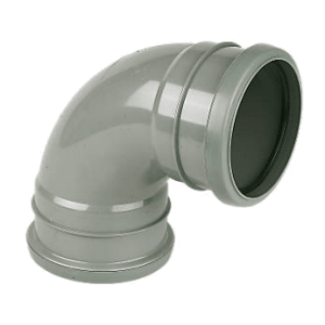 Soil pipe accessories: 92.5 degree double socket bend grey