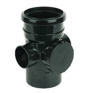 Soil pipe accessories: soil access pipe black