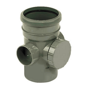Soil pipe accessories: soil access pipe grey