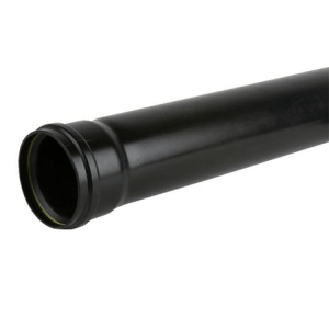 Soil pipe accessories: soil pipe single socket 110mm x 3mtr black