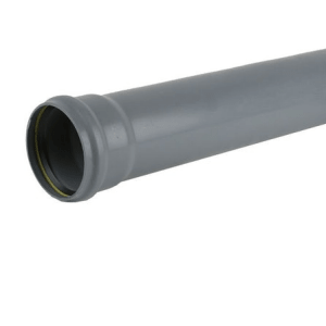 Soil pipe accessories: soil pipe single socket 110mm x 3mtr grey
