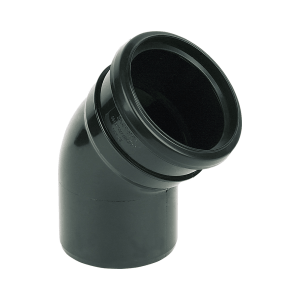 Soil pipe accessories: 135 degree single socket bend black