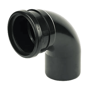 Soil pipe accessories: 92.5 degree single socket bend black