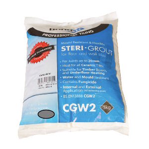 Tiling tools accessories: sterile wall and floor tile grout grey